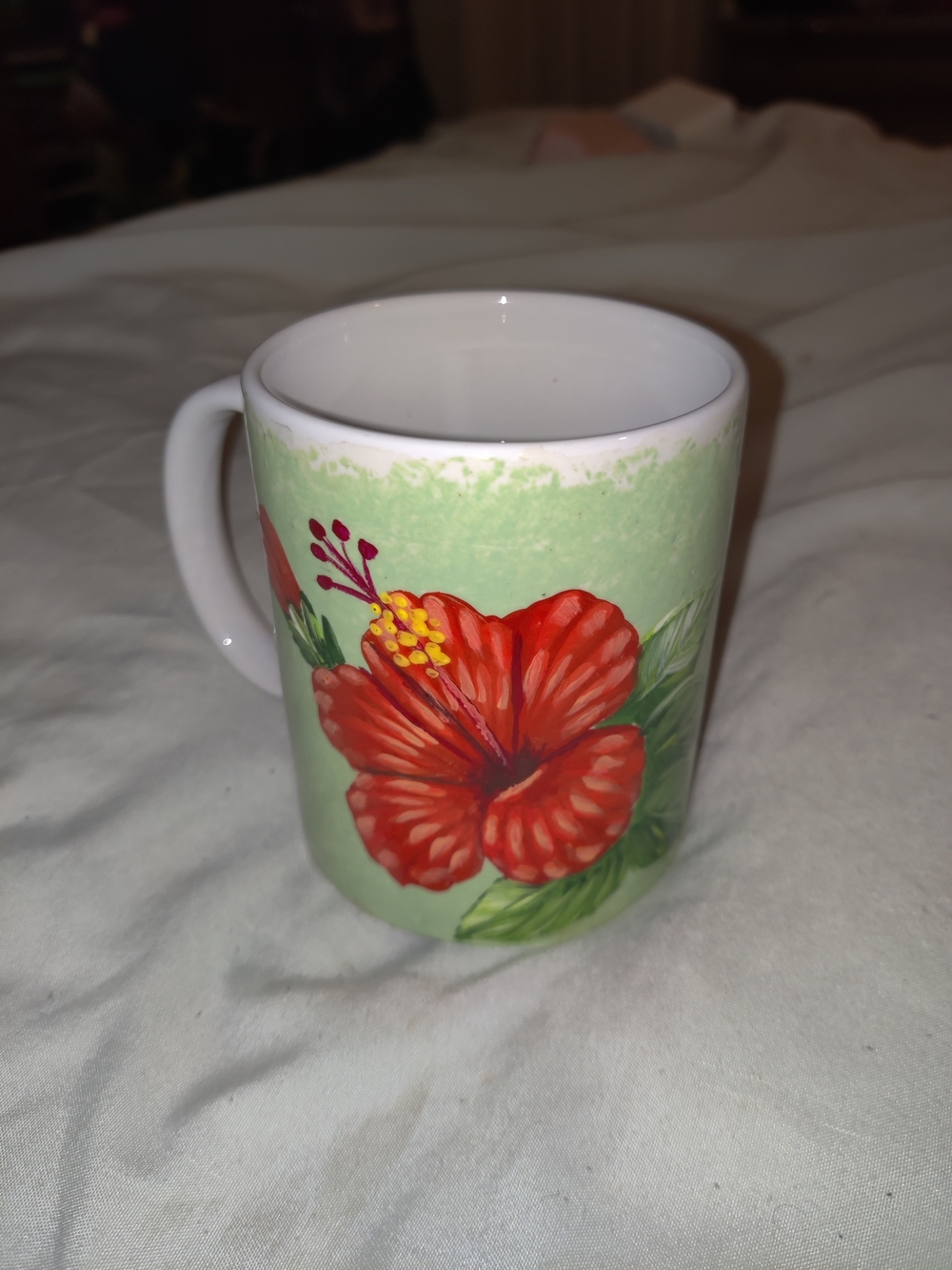 Hawaiian Hibiscus Mug: Tropical Floral Coffee Cup